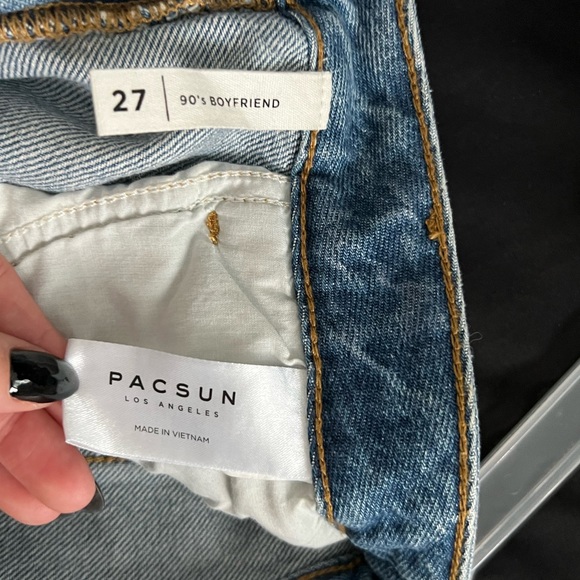 PACSUN Blue Ripped 90s BoyFriend Jeans - Picture 4 of 4